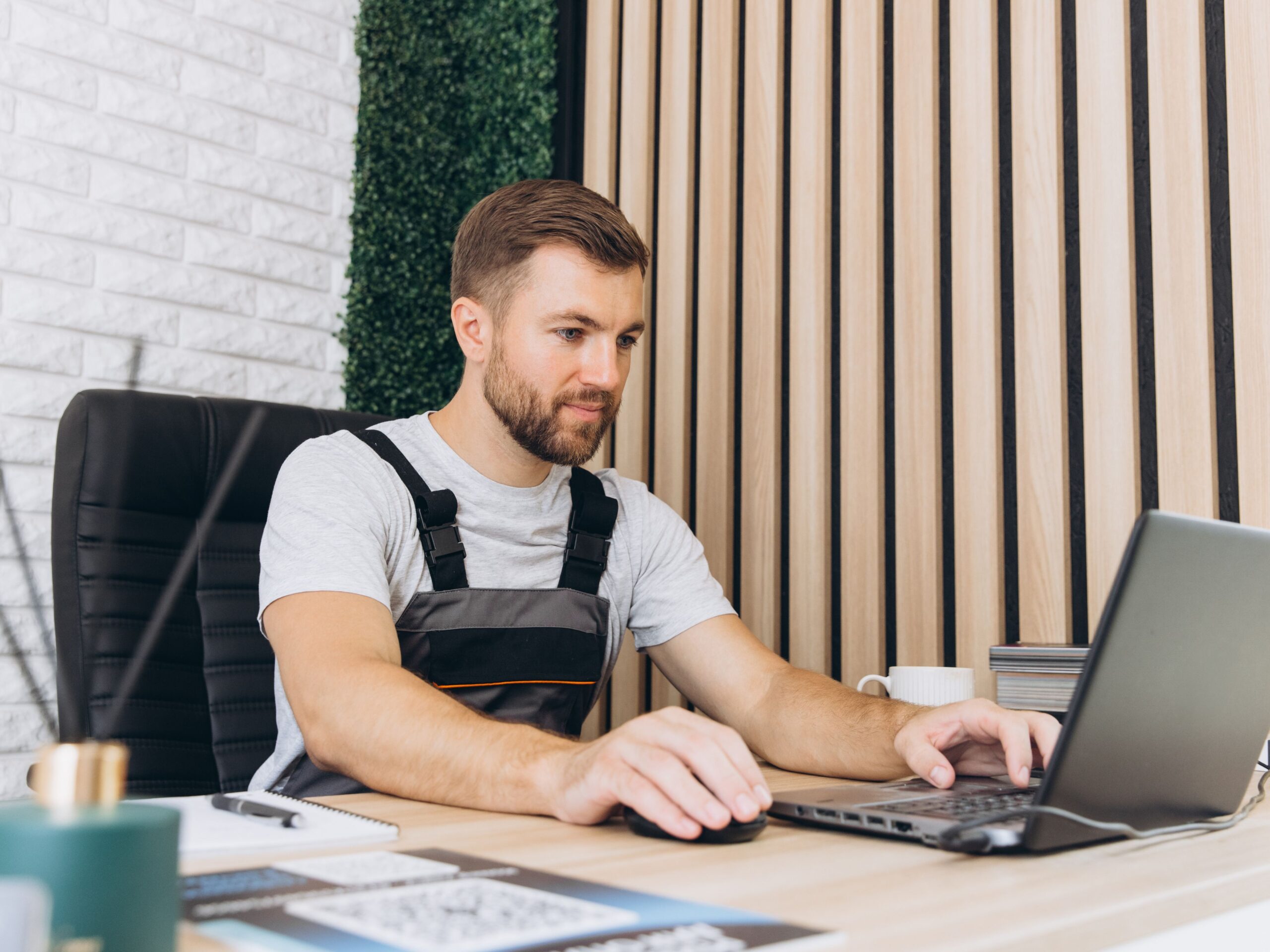 Man analyzing performance data